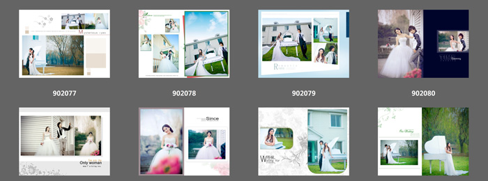 影楼外景婚纱模板12套--立捷360套版软件专用模板